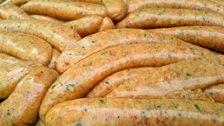 A close up of sausages, just because it's rare I have the opportunity to fill the whole frame with sausages.