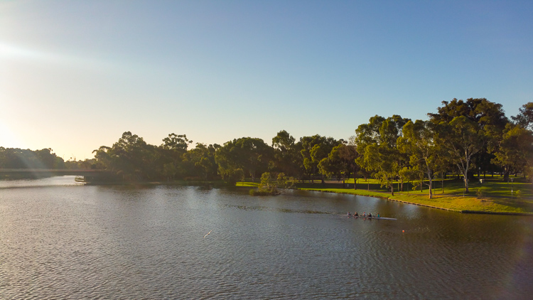 The Torrens at Sunset.