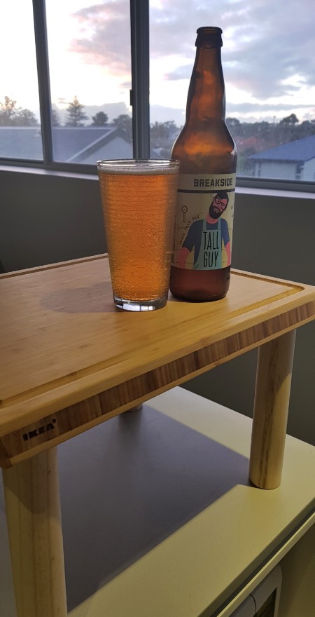 Breakside Tall Guy IPA on the Official Bradism Raised Cutting Board for Tall People