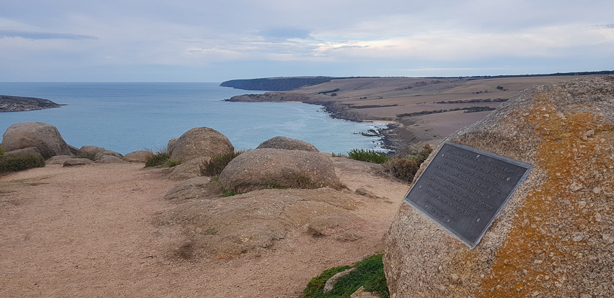 Top of The Bluff. The Victor Harbor Heritage trail along the cliffs led to some rocky beaches and pools.