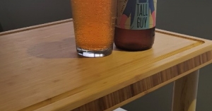 Breakside Tall Guy IPA on the Official Bradism Raised Cutting Board for Tall People